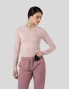 اندر سكراب بريميوم سوفت بآكمام طويلة ~ Premium-Soft Long Sleeve Under Scrub. || POWDER PINK MUSTWEAR