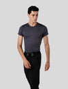 اندر سكراب بريميوم سوفت بآكمام قصيرة ~ Premium-Soft Short Sleeve Under Scrub. || PEWTER MUSTWEAR