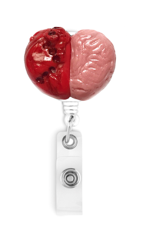 تعليقة بطاقة نص قلب نص عقل~Half heart Half Brain ID holder