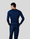 اندر سكراب بريميوم سوفت بآكمام طويلة ~ Premium-Soft Long Sleeve Under Scrub. || NAVY BLUE MUSTWEAR