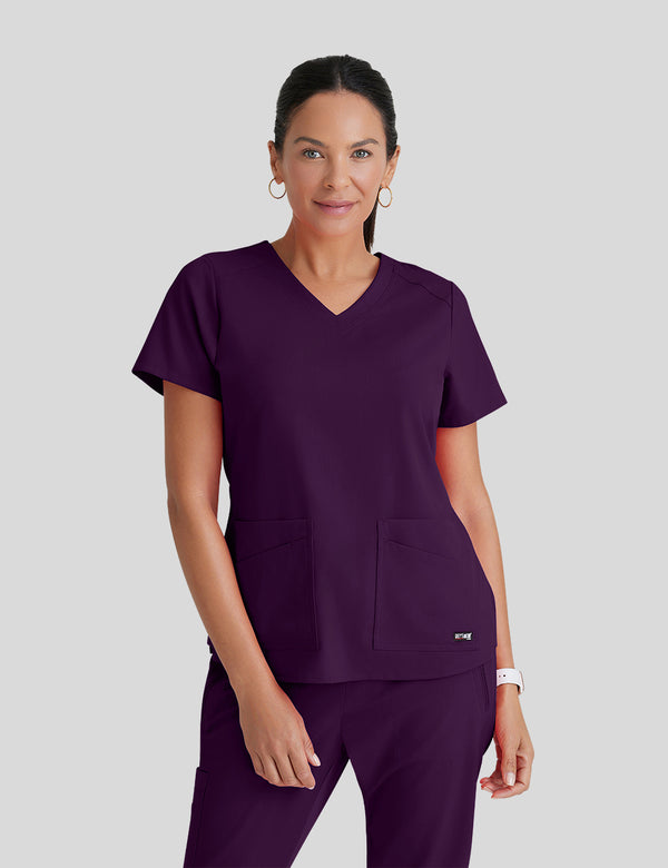 بلوزة إيما جريز اناتومي ~ Emma Top Grey's Anatomy || EGGPLANT GREYS ANATOMY SPANDEX