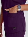 بلوزة إيما جريز اناتومي ~ Emma Top Grey's Anatomy || EGGPLANT GREYS ANATOMY SPANDEX