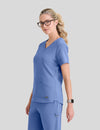 بلوزة إيما جريز اناتومي ~ Emma Top Grey's Anatomy || CIEL BLUE GREYS ANATOMY SPANDEX
