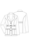 لابكوت تاب ويست القصير من أدار ~ Tab-Waist Short Lab Coat Adar